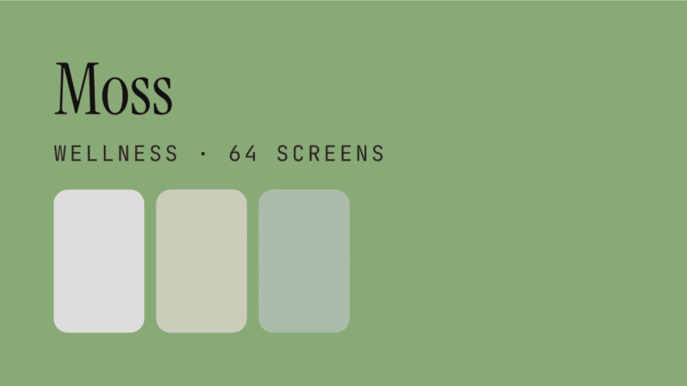 Moss — wellness app UI moss — wellness app ui